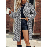 Warm Classic Women's Long Coat - Suit Collar, Polyester Black 3D Changing Face Moving Picture Frame - Tophatter Daily Deals