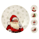 Small Santa Claus Christmas Plate | Ceramic Festive Side Plate Dish - 20cm Plate - Tophatter Daily Deals