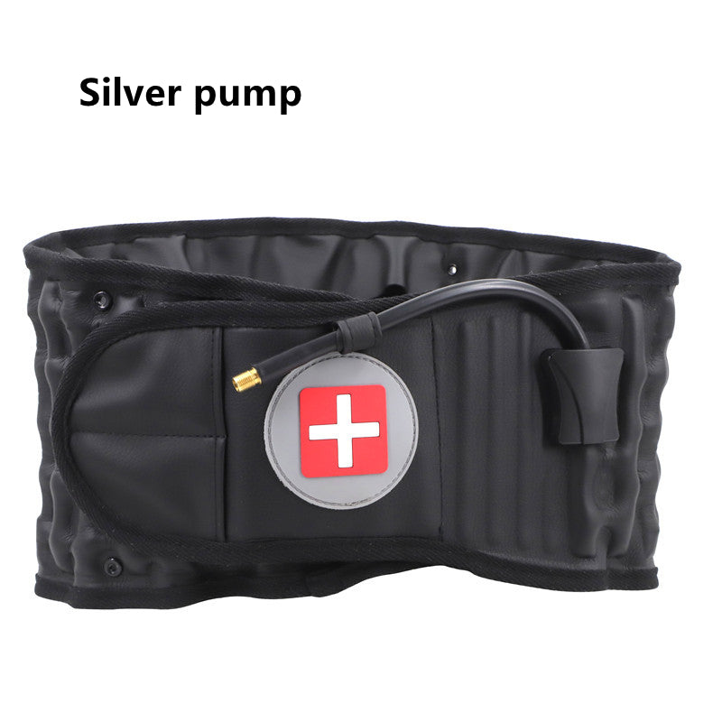 Back Decompression Belt Lumbar Support For Back Pain Relief Lumbar Disc Herniation Lumbar Traction Belt Lumbar Traction Device Black Silver pump 0 - Tophatter Daily Deals