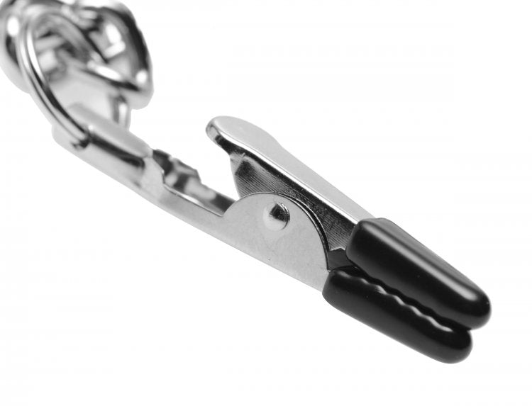 Master Series Chained Collar & Nipple To Clit Clamps Nipple Clamps - Tophatter Daily Deals