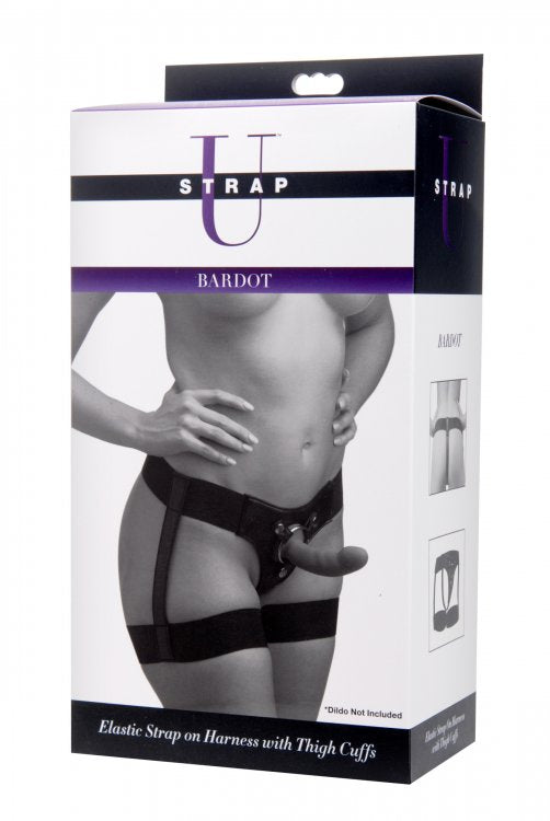 Bardot Elastic Strap-On Harness with Thigh Cuffs Harnesses - Tophatter Daily Deals