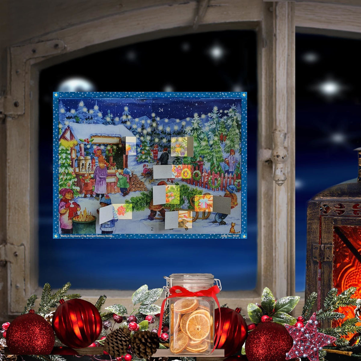 Christmas Tree Market Christmas Advent Calendar Traditional Door Advent Calendar Advent Calendar - Tophatter Daily Deals
