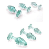 Adam & Eve Glitter Gem 3-Piece Butt Plug Set - Blue Sparkle > Anal Range > Jewel Butt Plugs - Tophatter Daily Deals