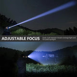 90000 Lumens XHP50.2 Zoom Flashlight USB Rechargeable - Tophatter Daily Deals