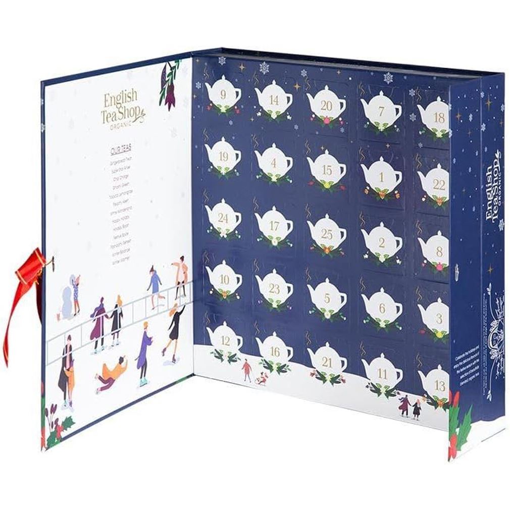 Tea Christmas Advent Calendar | 25 Loose Leaf Pyramid Tea Bags Advent Calendar Advent Calendar - Tophatter Daily Deals