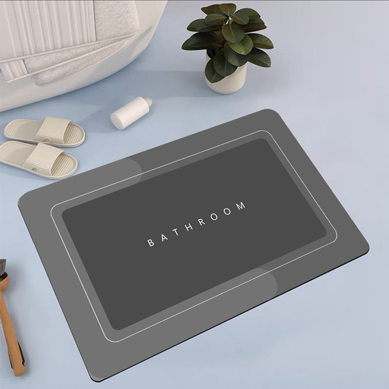 Bathroom Absorbent And Quick-drying Floor Mat Baikal dark grey 1PCS 0 - Tophatter Daily Deals