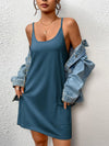 Pocketed Scoop Neck Cami Dress French Blue Casual Dresses - Tophatter Daily Deals