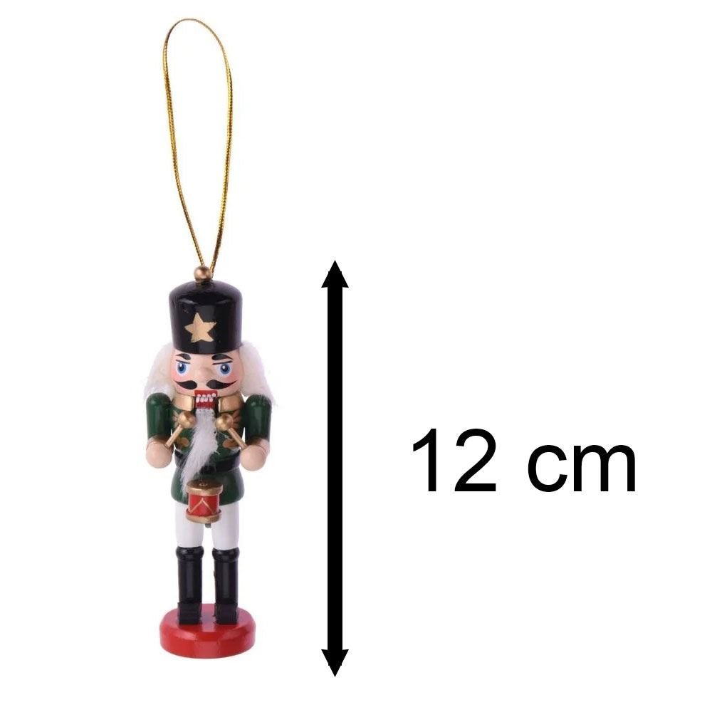 Set of 3 Traditional Nutcracker Soldier Baubles | Christmas Tree Ornament 12cm Baubles - Tophatter Daily Deals
