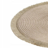 Champagne Gold Round Placemat | Woven Gold Shimmer Table Place Mat - 35cm Placemat - Tophatter Daily Deals