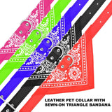Adjustable Bandana Leather Pet Collar Pet Supplies - Tophatter Daily Deals