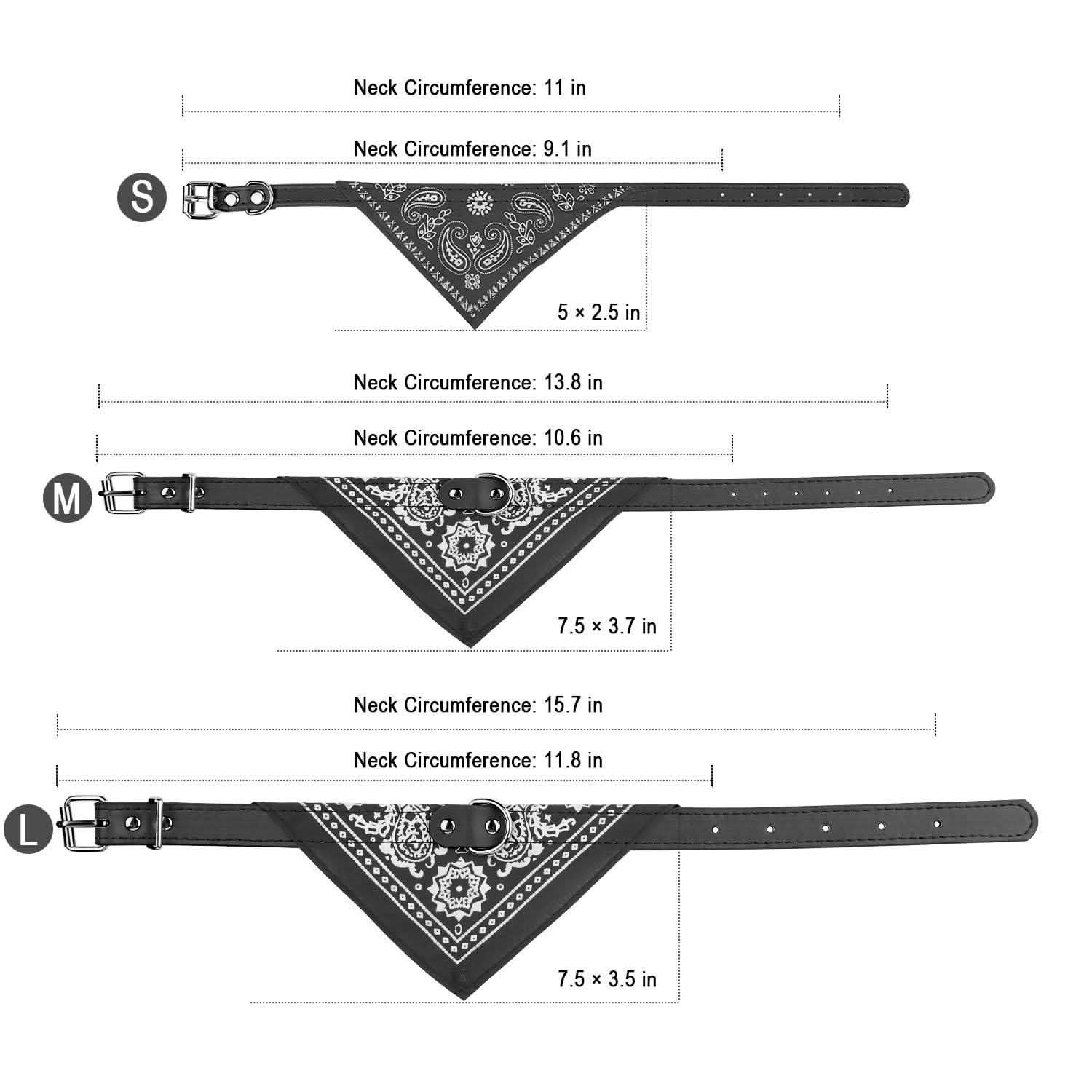 Adjustable Bandana Leather Pet Collar Pet Supplies - Tophatter Daily Deals