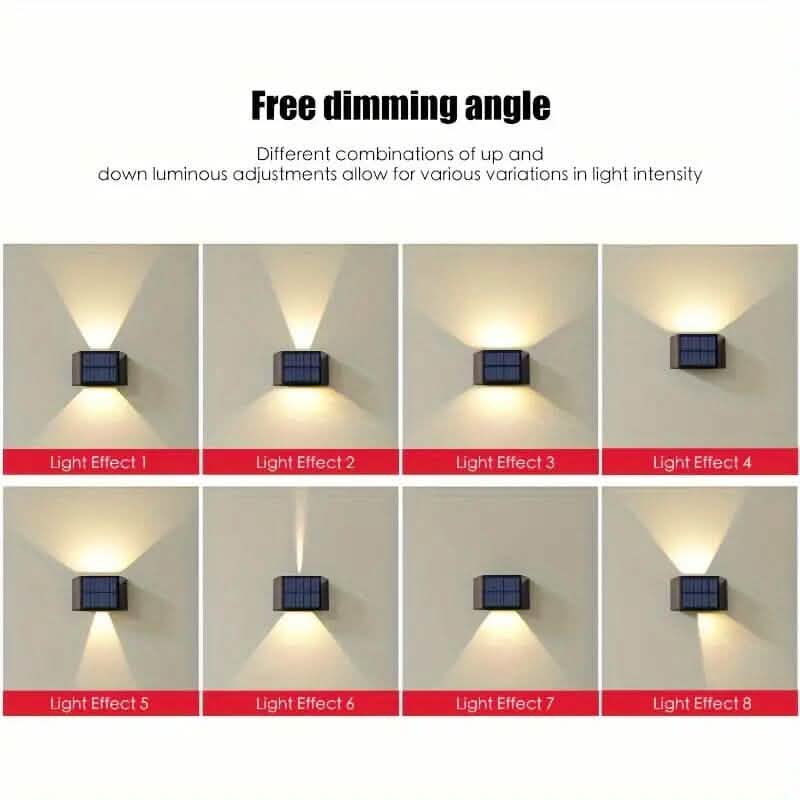Adjustable Beam Solar Wall Sconce Outdoor Light with 140 Lumens Solar Outdoor Lights - Tophatter Daily Deals