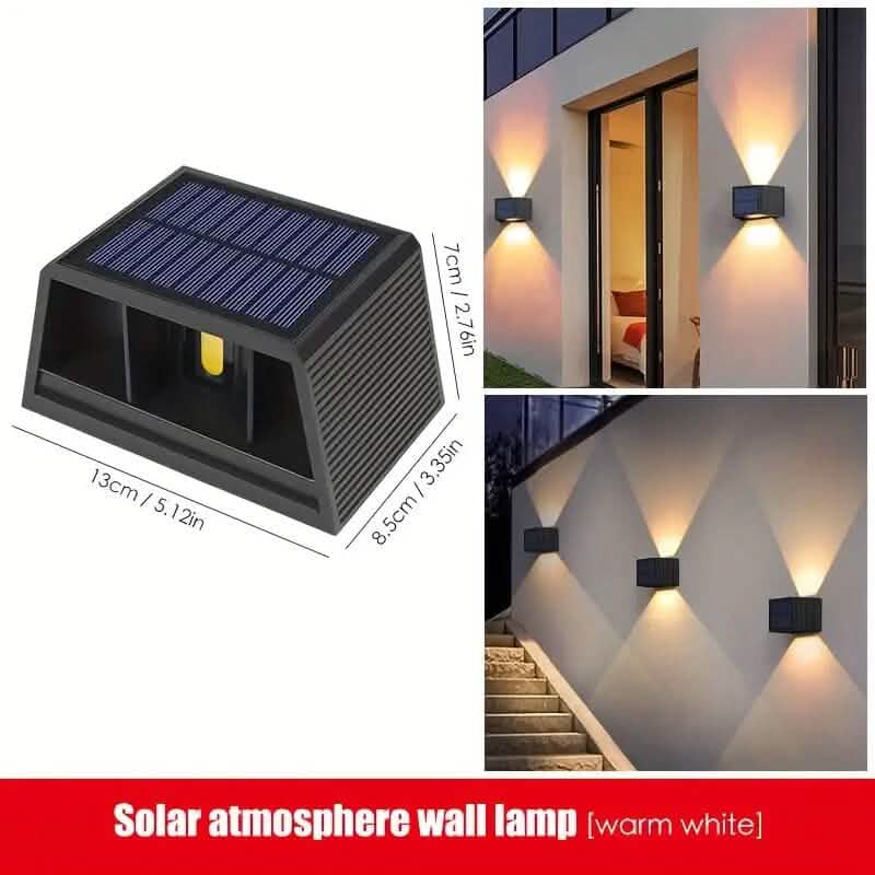 Adjustable Beam Solar Wall Sconce Outdoor Light with 140 Lumens Solar Outdoor Lights - Tophatter Daily Deals