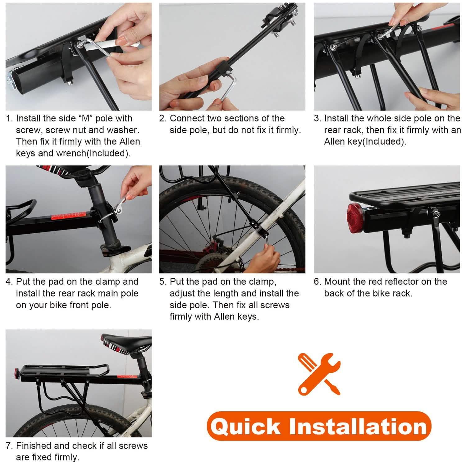 Adjustable Bike Cargo Rack Outdoor Recreation - Tophatter Daily Deals