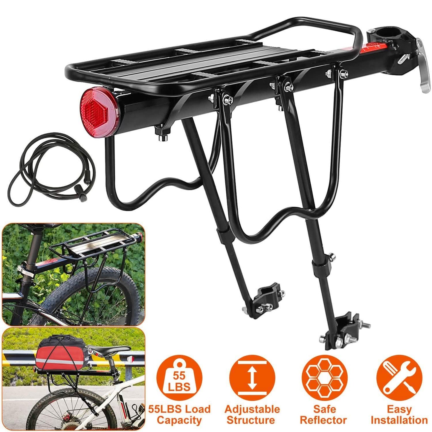 Adjustable Bike Cargo Rack Outdoor Recreation - Tophatter Daily Deals