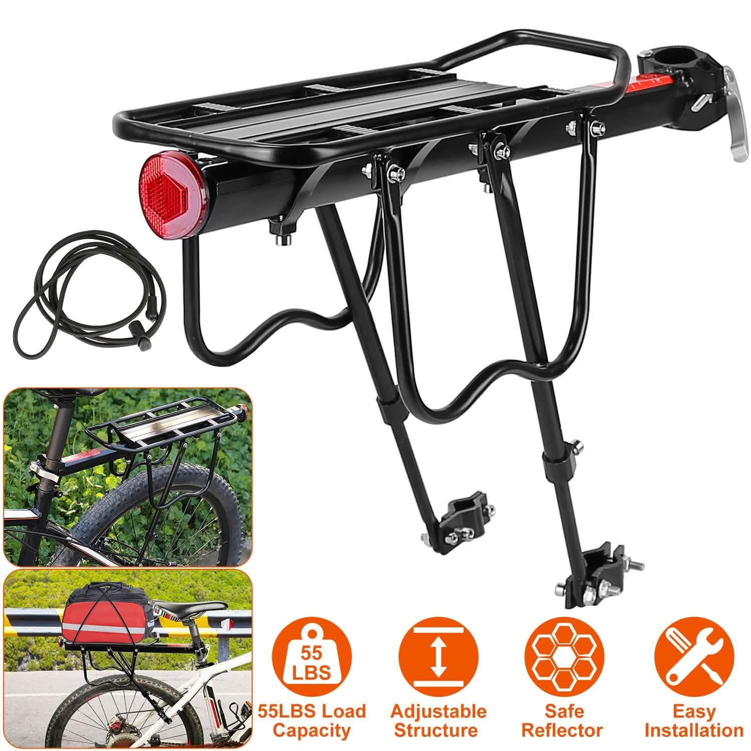 Adjustable Bike Cargo Rack Outdoor Recreation - Tophatter Daily Deals