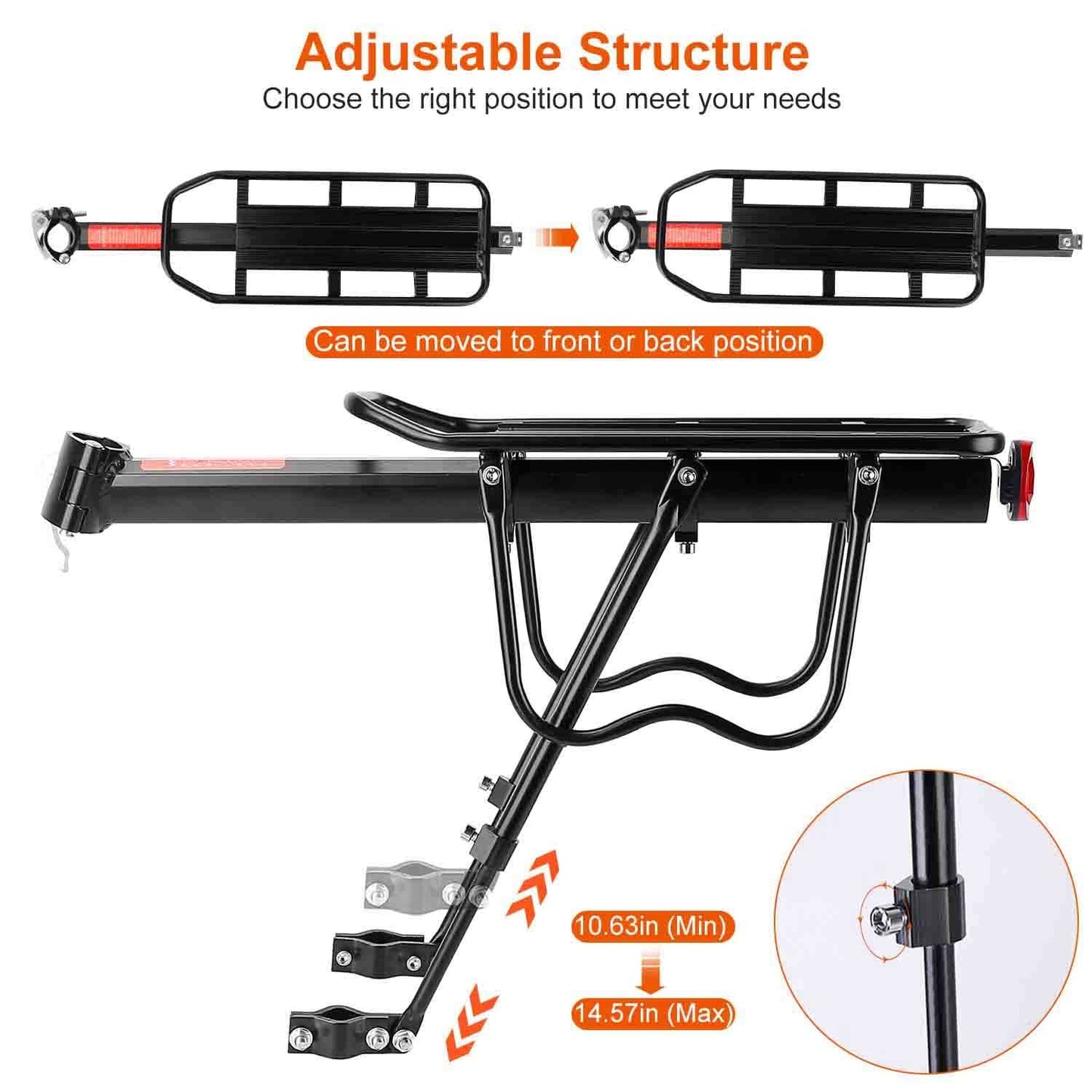 Adjustable Bike Cargo Rack Outdoor Recreation - Tophatter Daily Deals