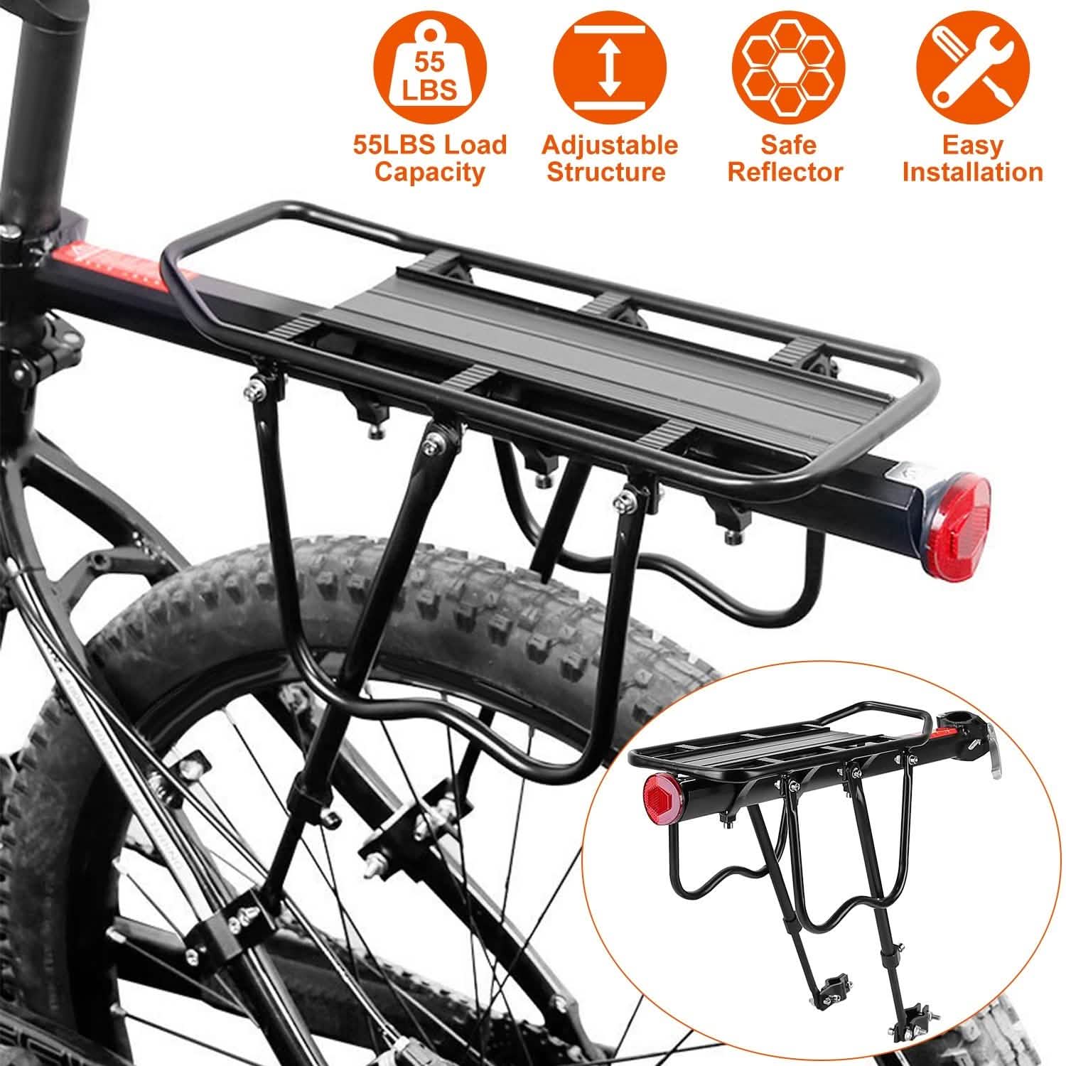 Adjustable Bike Cargo Rack Outdoor Recreation - Tophatter Daily Deals