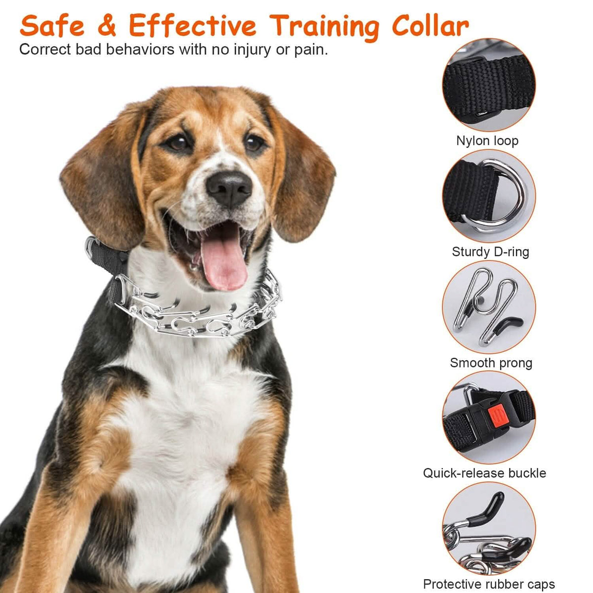 Adjustable Dog Choke Collar Training Chain Pet Supplies - Tophatter Daily Deals