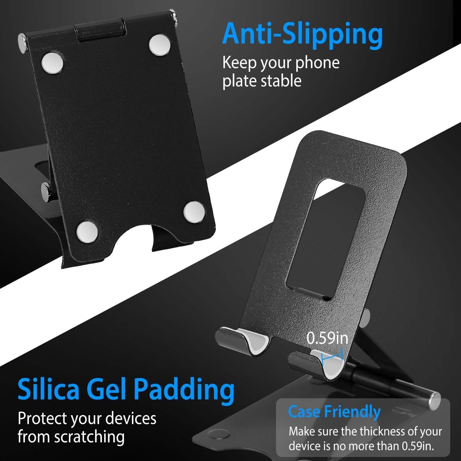 Adjustable Foldable Desktop Phone Stand Mobile Accessories - Tophatter Daily Deals