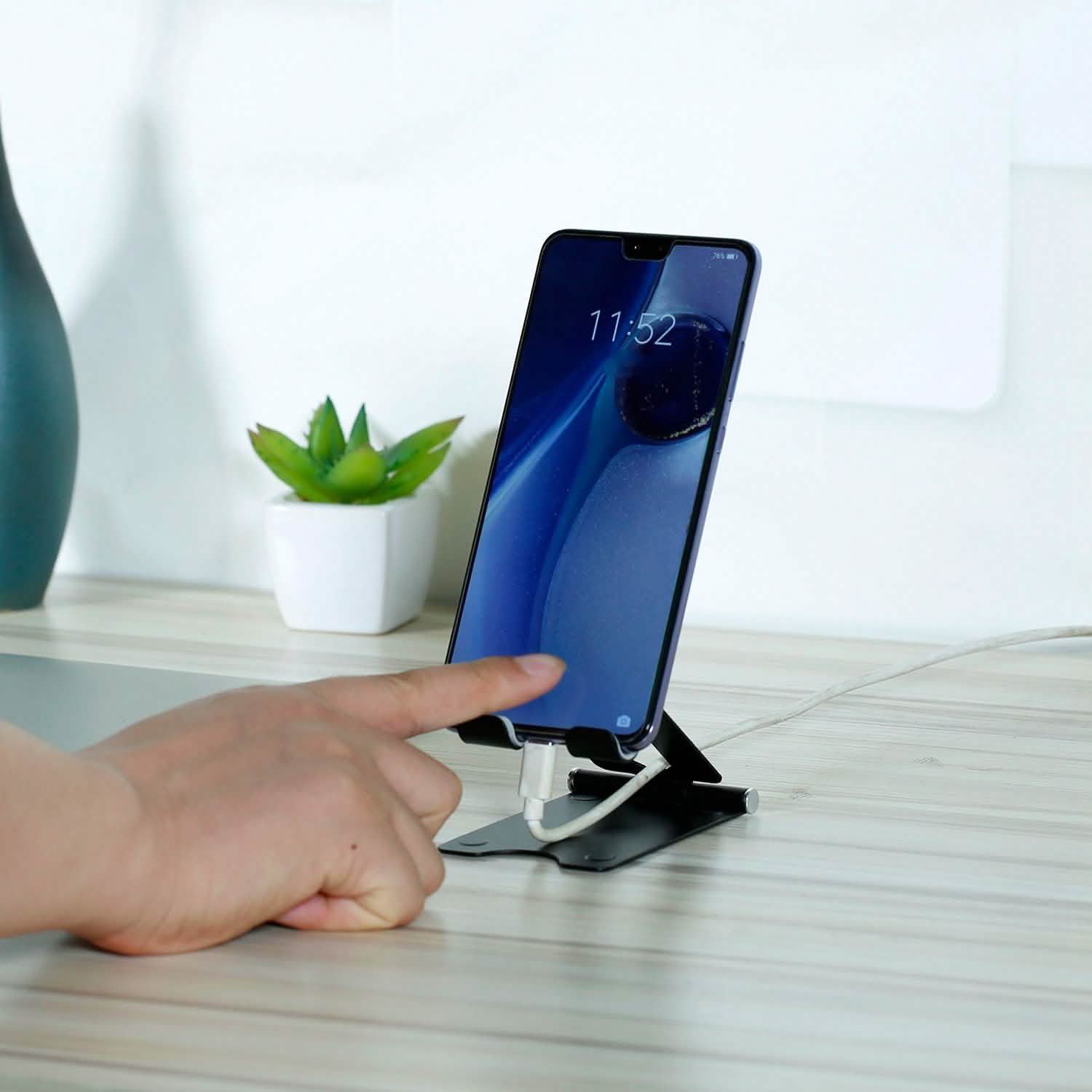 Adjustable Foldable Desktop Phone Stand Mobile Accessories - Tophatter Daily Deals