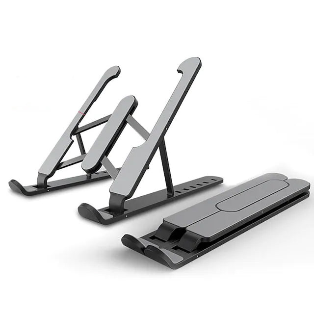 Adjustable Foldable Laptop Stand Black Laptop Stand - Tophatter Daily Deals