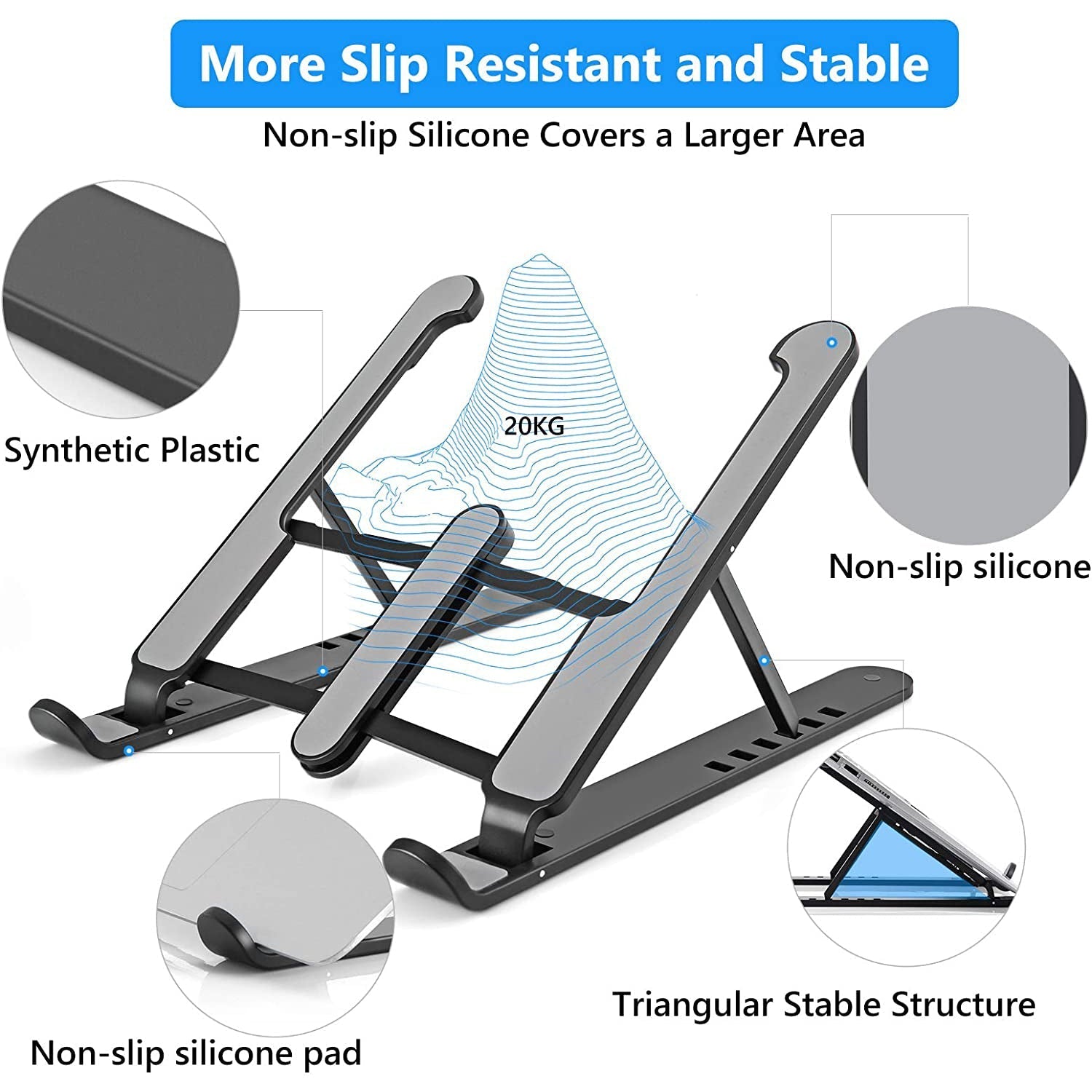 Adjustable Foldable Laptop Stand Laptop Stand - Tophatter Daily Deals