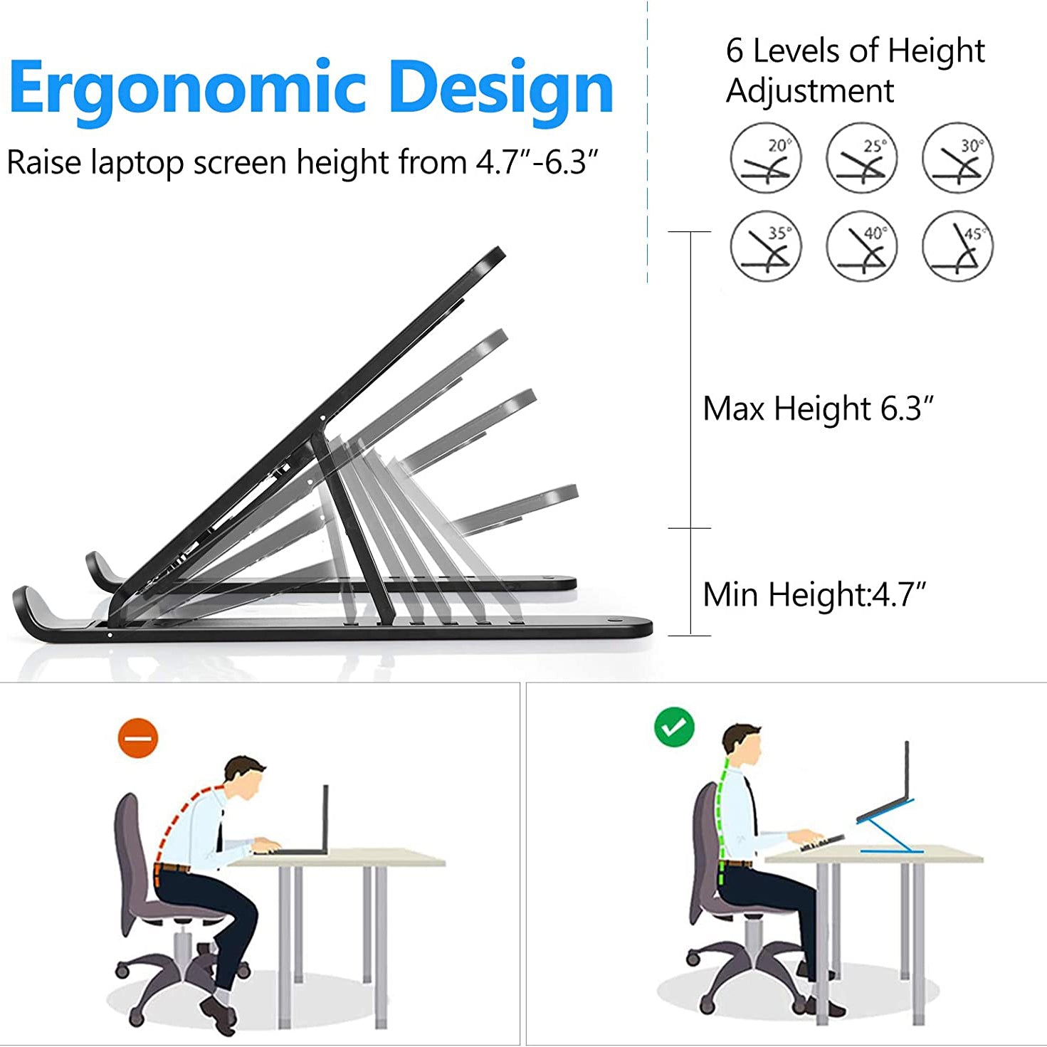 Adjustable Foldable Laptop Stand Laptop Stand - Tophatter Daily Deals
