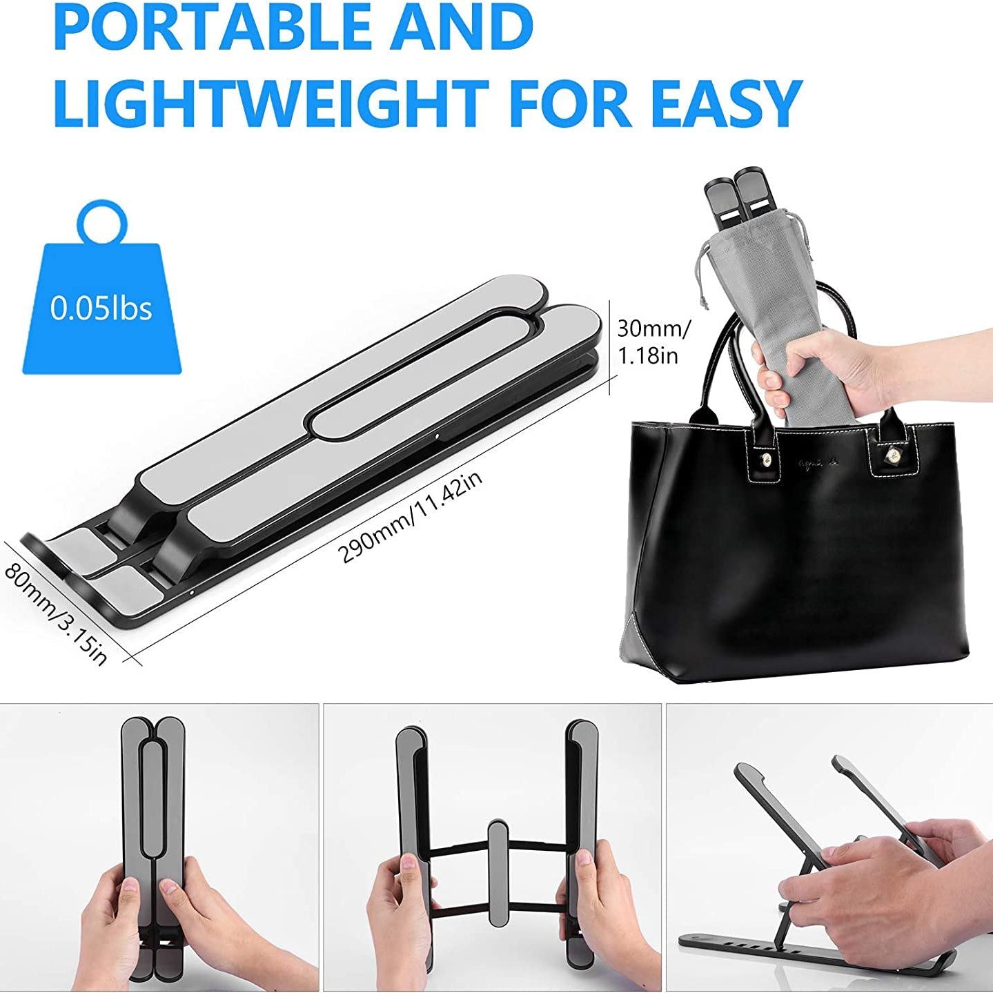 Adjustable Foldable Laptop Stand Laptop Stand - Tophatter Daily Deals
