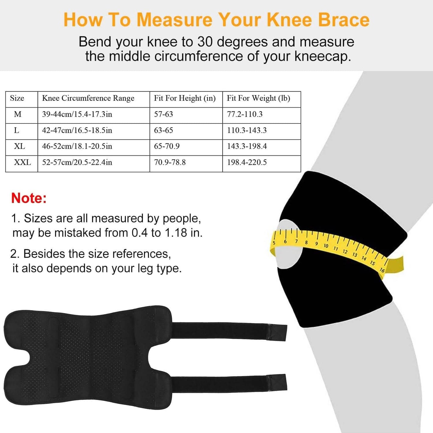 Adjustable Open Patella Compression Knee Brace Health & Wellness - Tophatter Daily Deals