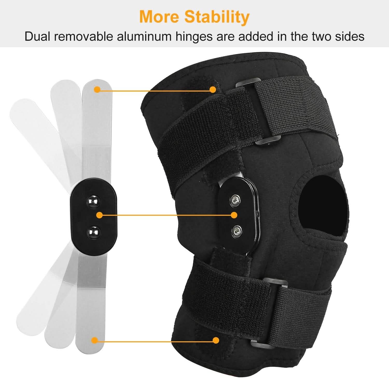 Adjustable Open Patella Compression Knee Brace Health & Wellness - Tophatter Daily Deals