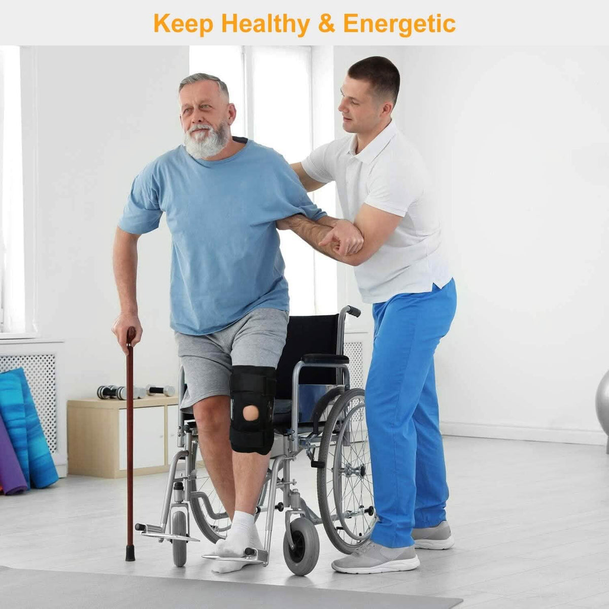 Adjustable Open Patella Compression Knee Brace Health & Wellness - Tophatter Daily Deals