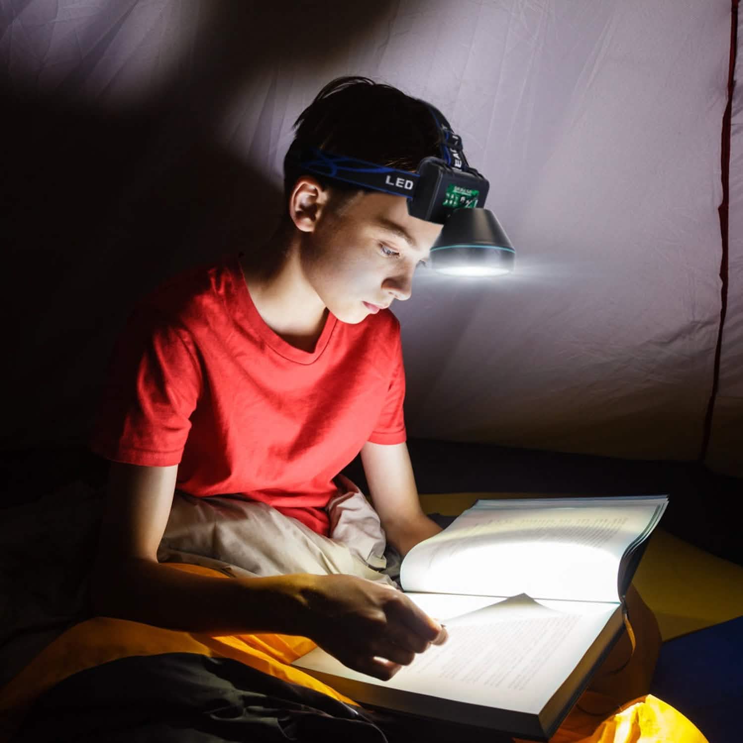 Adjustable Rechargeable LED Spotlight Headlight Outdoor Recreation - Tophatter Daily Deals