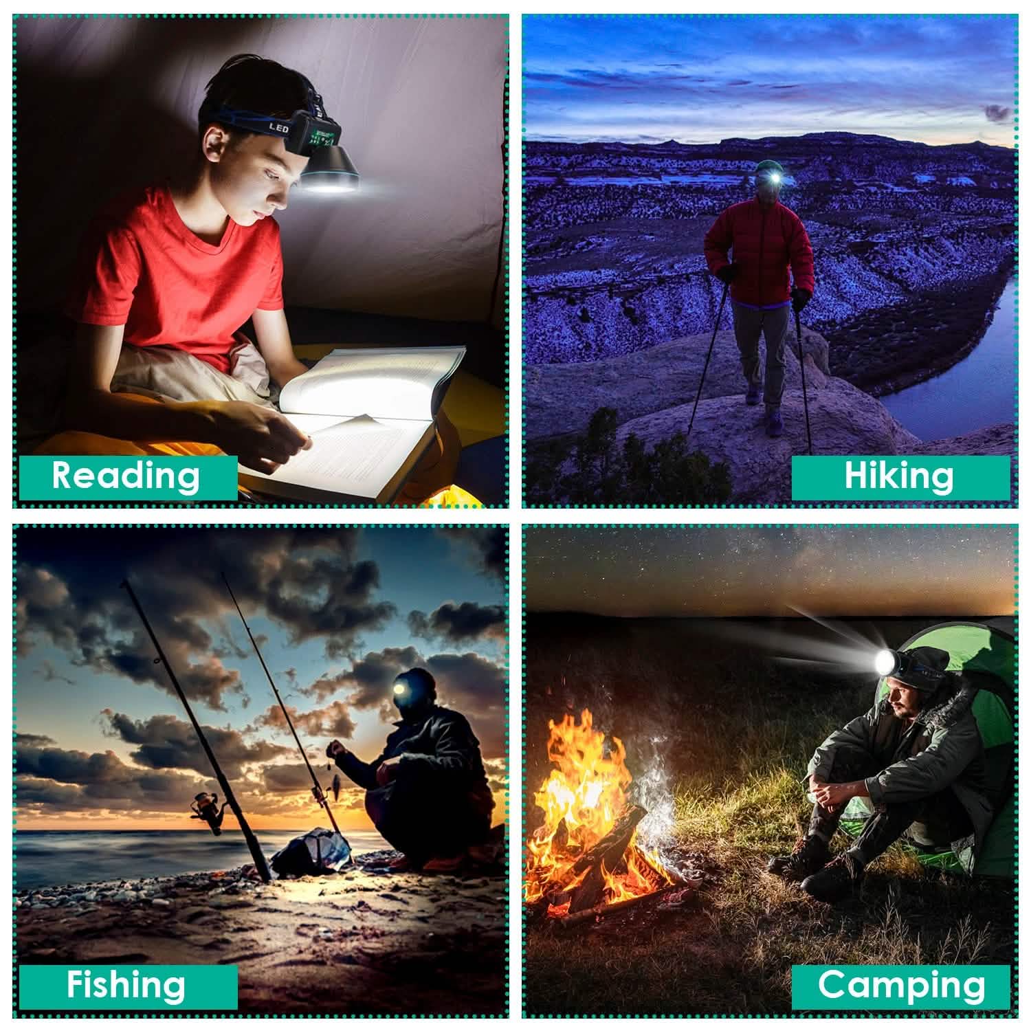 Adjustable Rechargeable LED Spotlight Headlight Outdoor Recreation - Tophatter Daily Deals