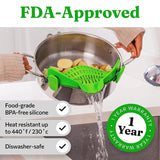 Adjustable Silicone Pot Strainer and Pasta Strainer Kitchen Tools & Gadgets - Tophatter Daily Deals