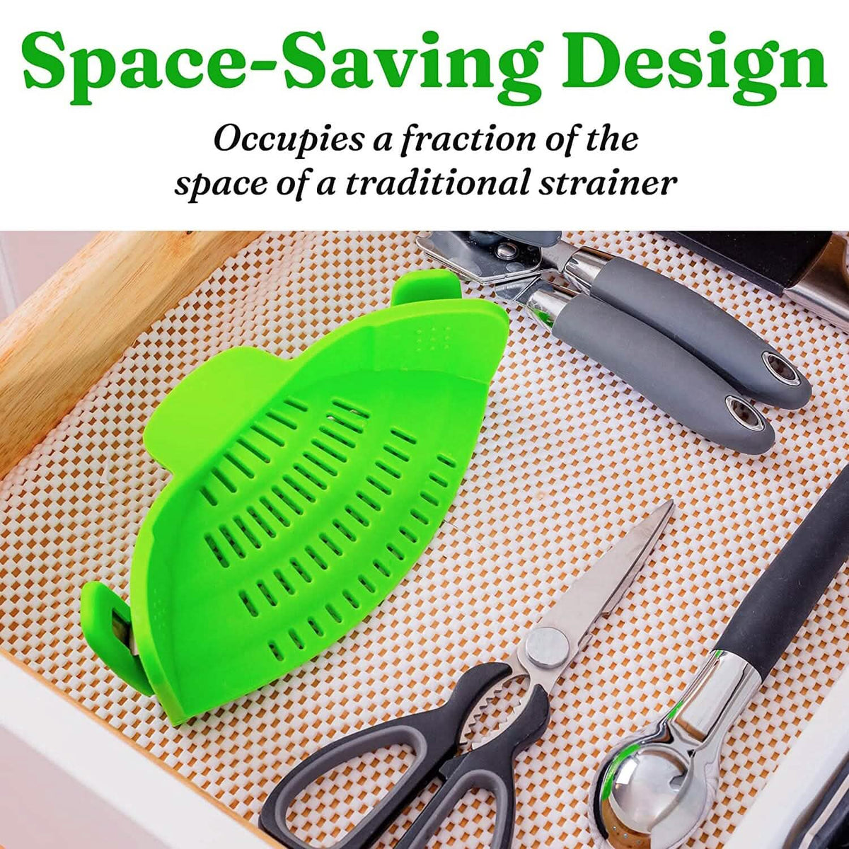 Adjustable Silicone Pot Strainer and Pasta Strainer Kitchen Tools & Gadgets - Tophatter Daily Deals