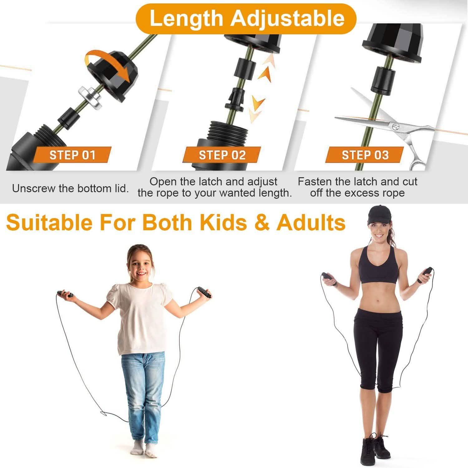 Adjustable Steel Wire Jumping Ropes Fitness & Exercise - Tophatter Daily Deals