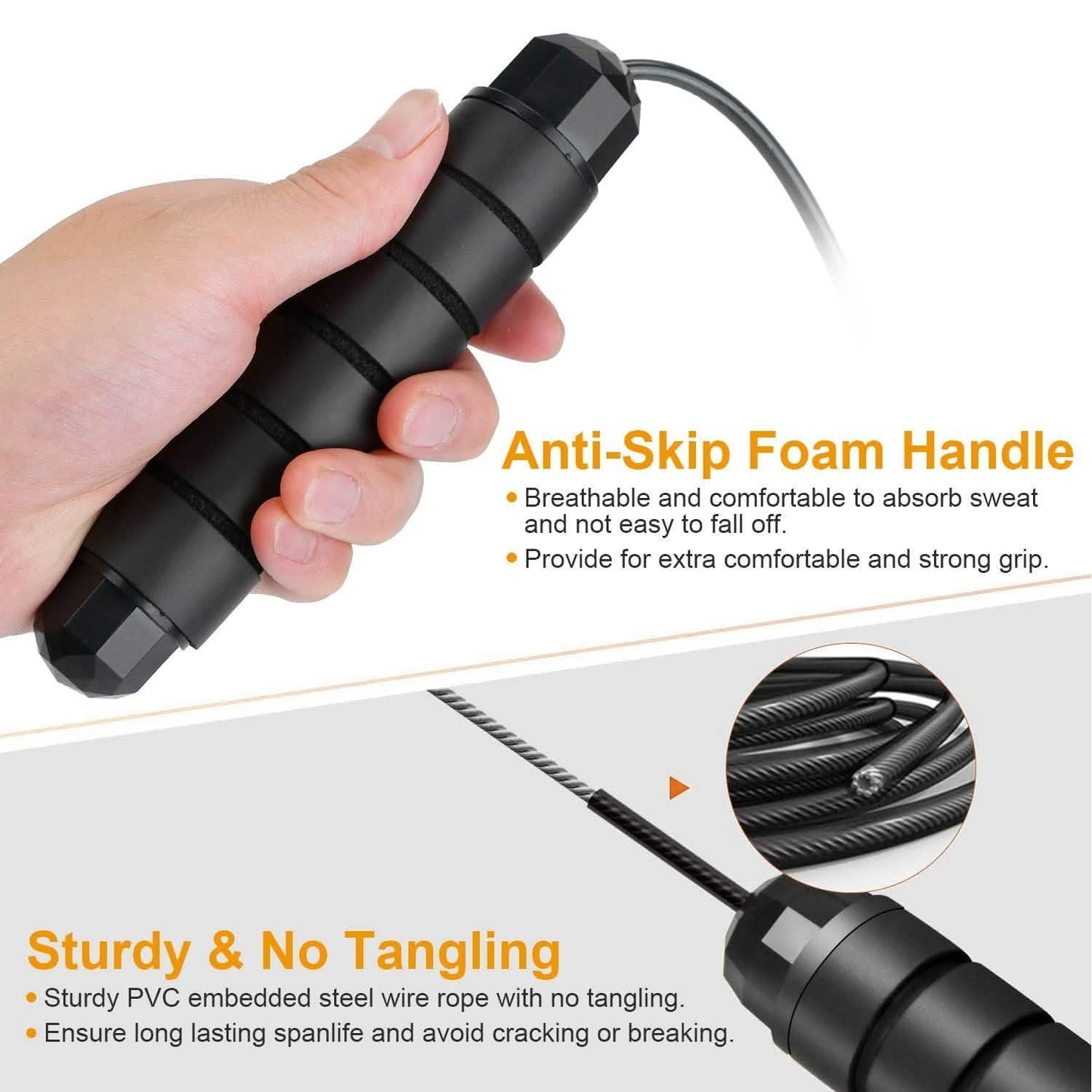Adjustable Steel Wire Jumping Ropes Fitness & Exercise - Tophatter Daily Deals