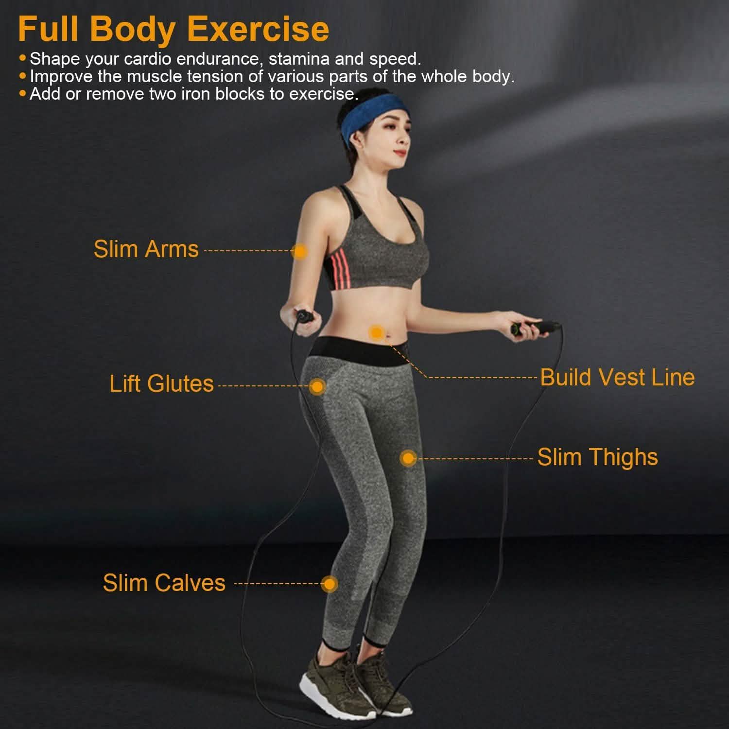 Adjustable Steel Wire Jumping Ropes Fitness & Exercise - Tophatter Daily Deals