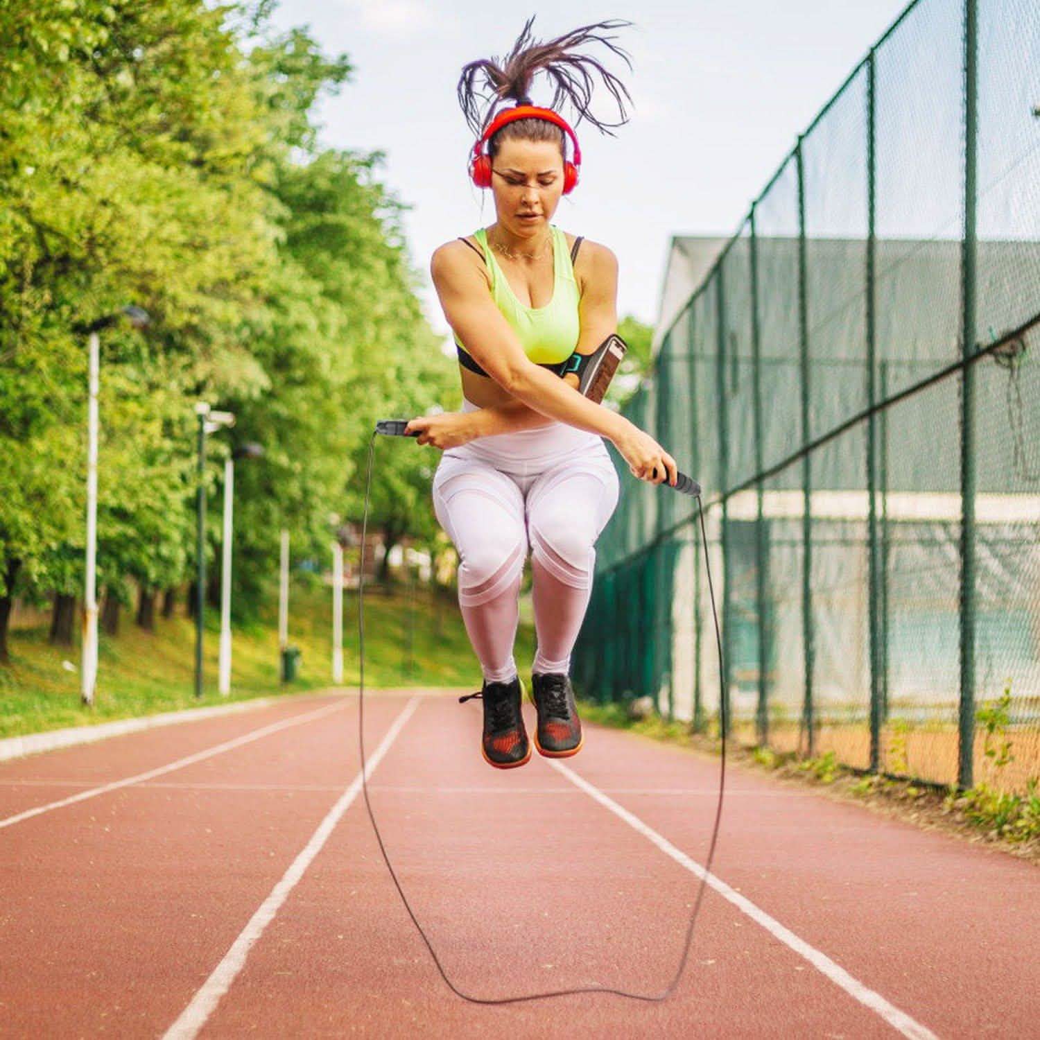 Adjustable Steel Wire Jumping Ropes Fitness & Exercise - Tophatter Daily Deals