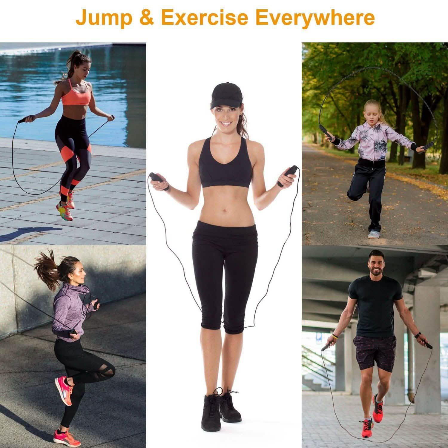 Adjustable Steel Wire Jumping Ropes Fitness & Exercise - Tophatter Daily Deals