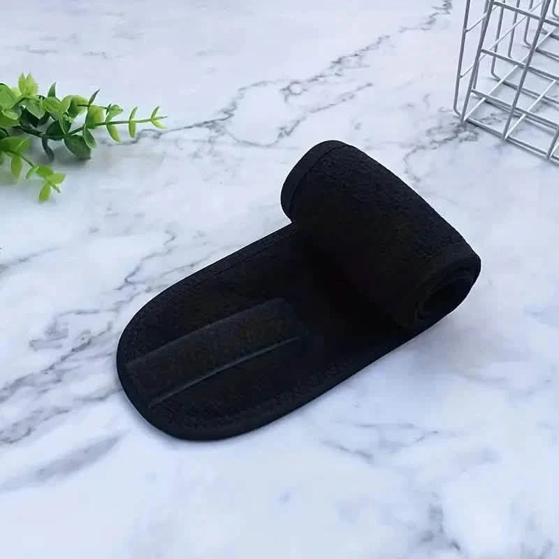 Adjustable Women's Headband - Soft, Non-Slip, Ideal for Makeup, Face Washing, Yoga, and Running Black Headbands & Hair Accessories - Tophatter Daily Deals