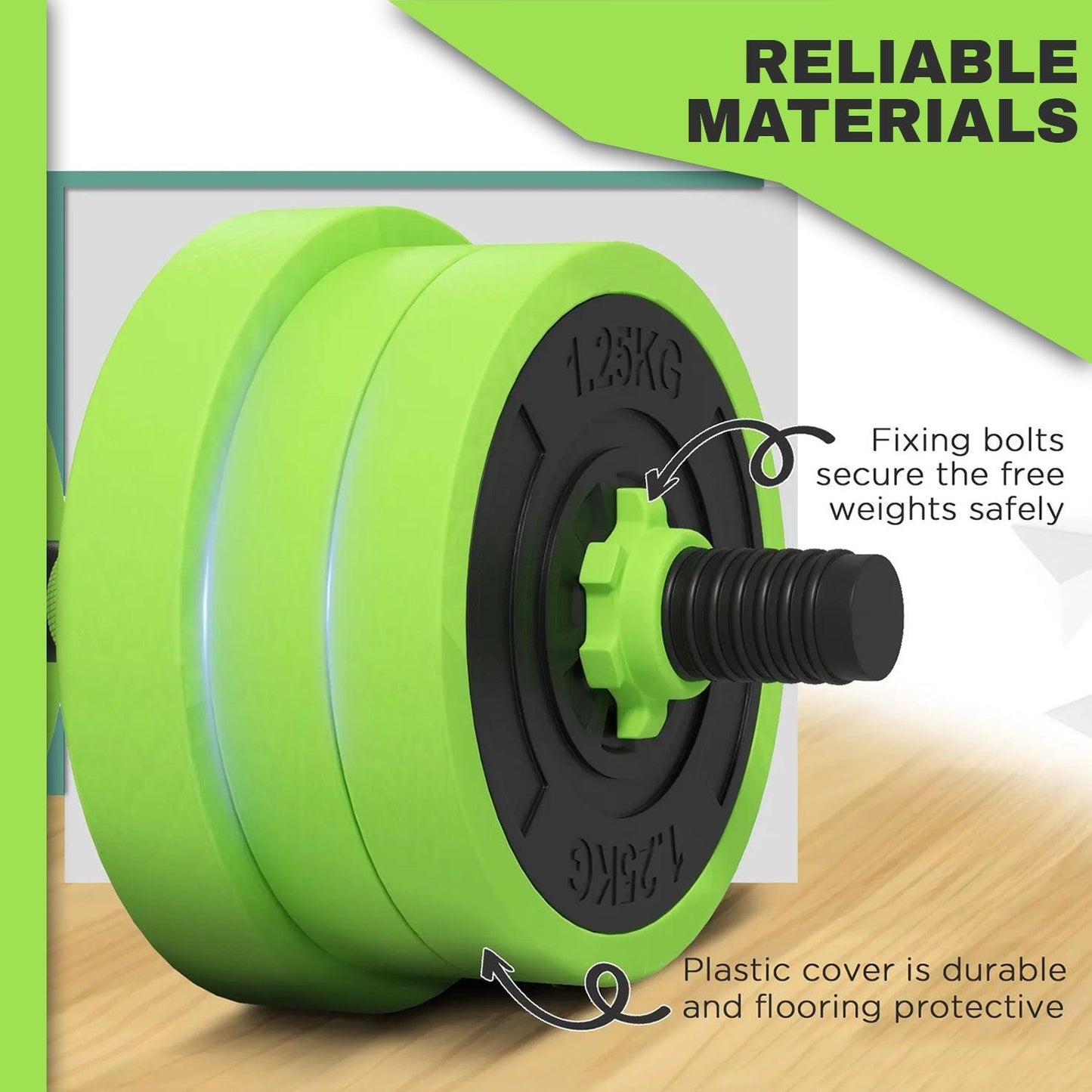 Adjustable Weight Dumbbells Set - 20 Kg Barbell set Barbell Bar Gym Weight Lifting Push Up Stand Exercise & Fitness - Tophatter Daily Deals