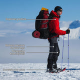 Adjustable Hiking Pole - Telescopic Walking Poles Set 3-Section Anti Shock Trekking Stick trekking - Tophatter Daily Deals