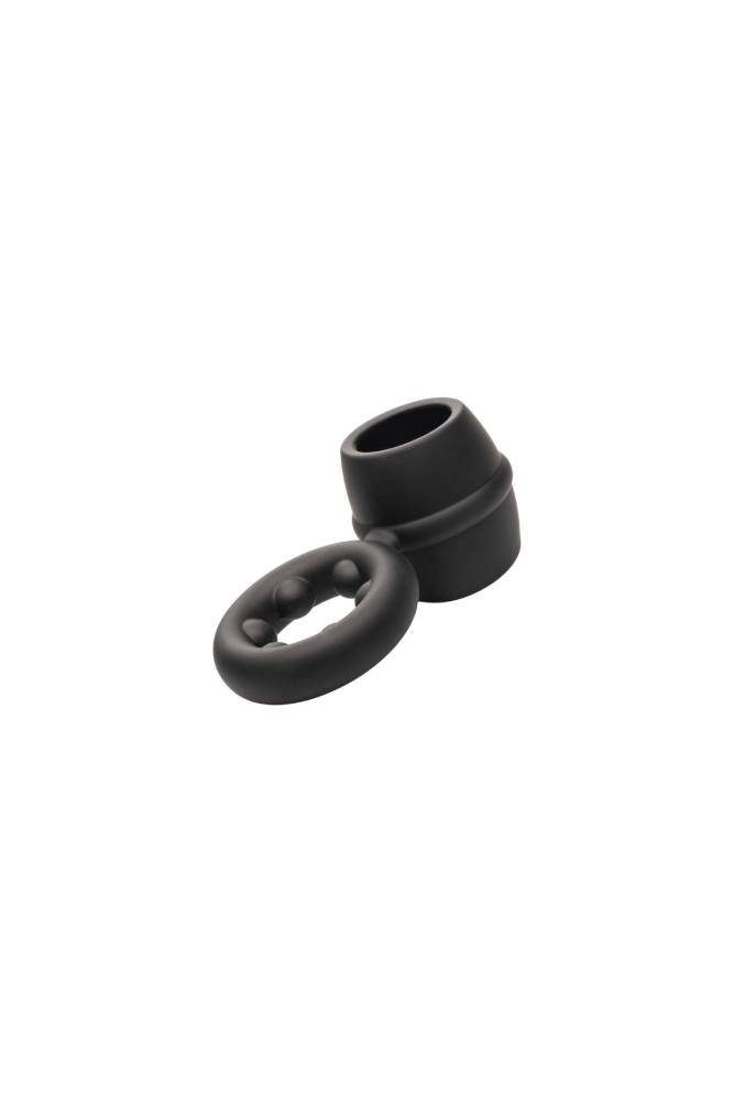 Cal Exotics - Alpha - Liquid Silicone Dual Magnum Ring - Black Sex Toy - Tophatter Daily Deals