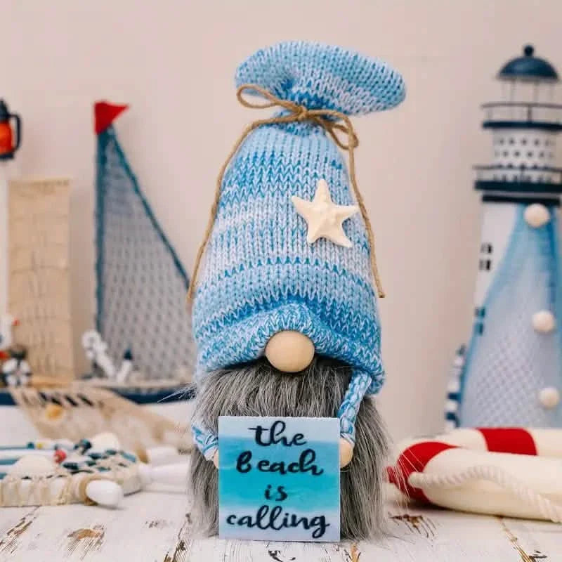 Adorable Ocean Gnome Plush Doll The beach is calling Furniture & Decor - Tophatter Daily Deals