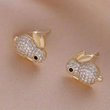 Adorable Rabbit-shaped Earrings Earrings - Tophatter Daily Deals
