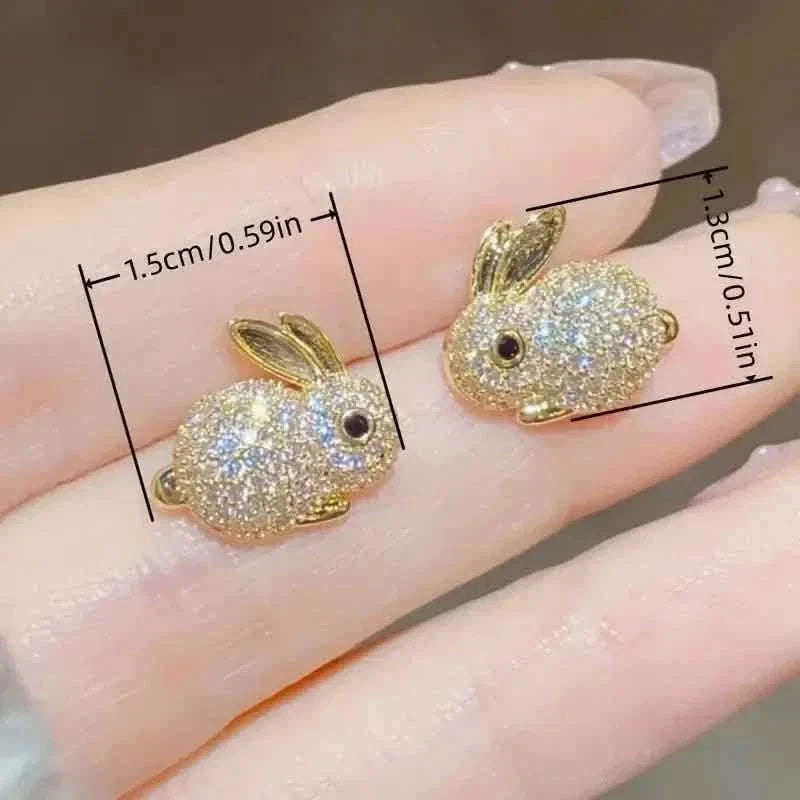 Adorable Rabbit-shaped Earrings Earrings - Tophatter Daily Deals