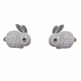 Adorable Rabbit-shaped Earrings Earrings - Tophatter Daily Deals