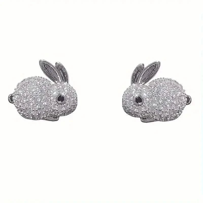 Adorable Rabbit-shaped Earrings Earrings - Tophatter Daily Deals